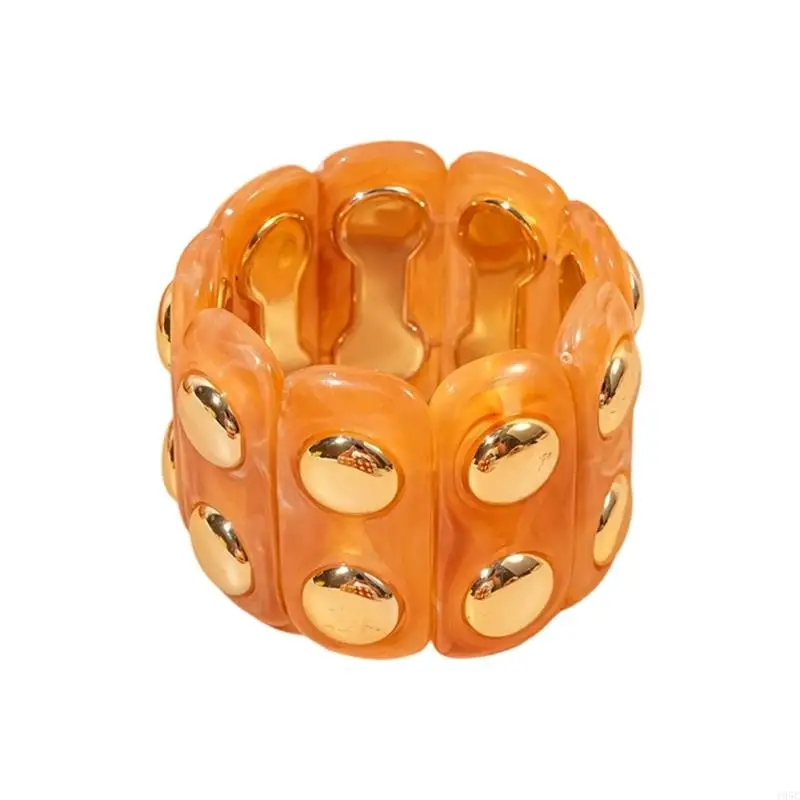 195C Old Secure Bangle Artisanal Acrylic Sphere Flexible Jewelry For Women Men Fashion Gift