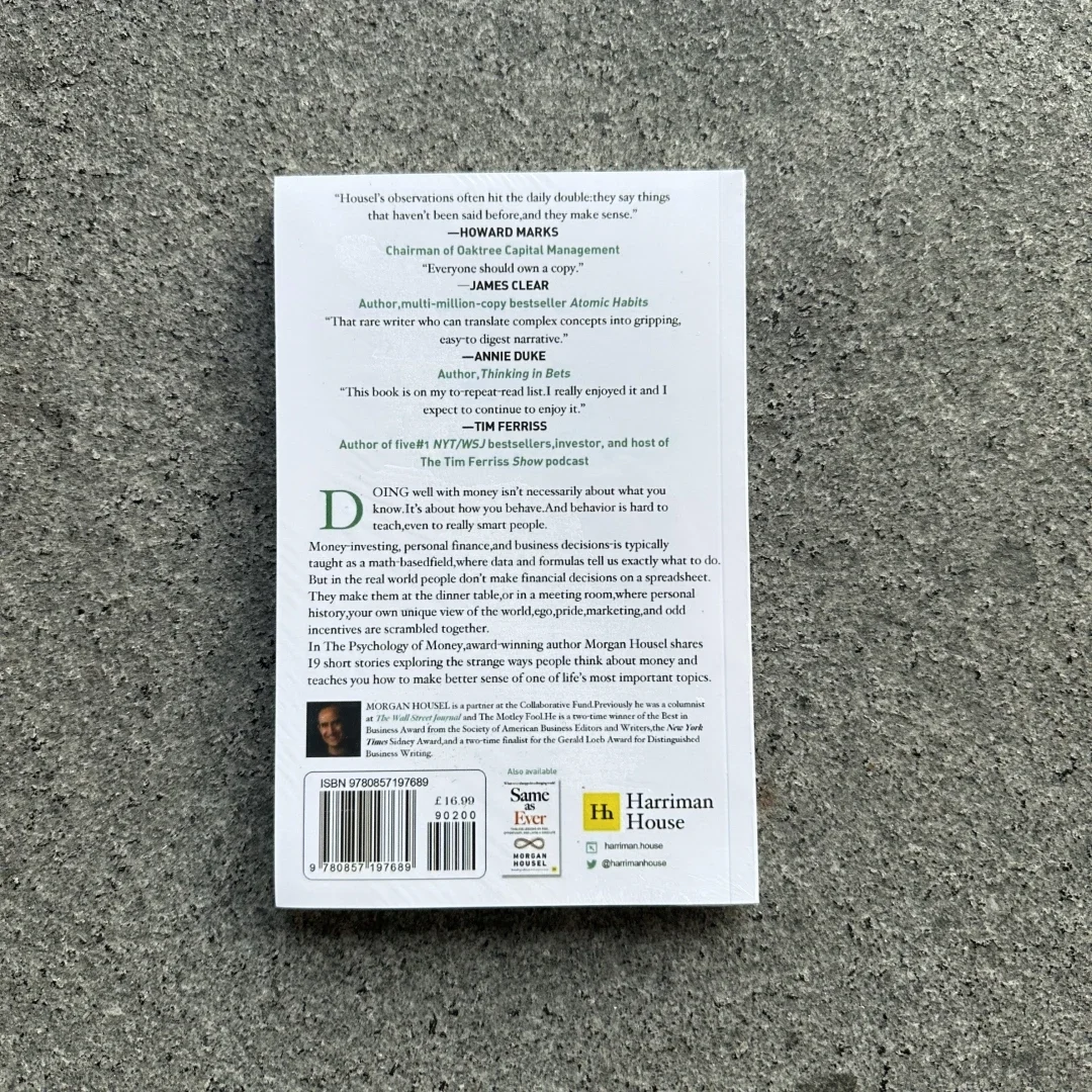 A psicologia dos livros de dinheiro para adultos, lições atemporais sobre riqueza, livros de negócios de felicidade