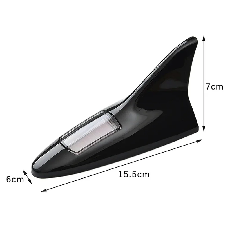 Universal Solar LED Light Car Shark Fin Antenna Roof Tail Modified Light Corrosion Resistance Aging Resistance 4 Lighting Modes