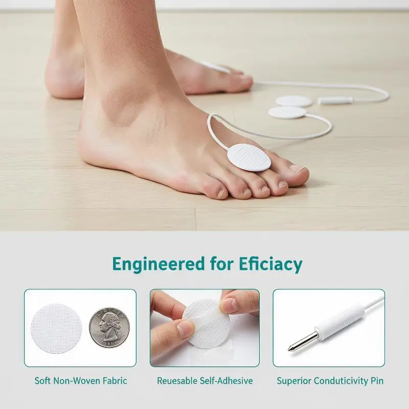 10Pcs Self-Adhesive Electrode Pads 25mm Safe Replacement Accessory for Muscle Massage Device Travel Use