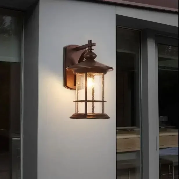 Outdoor wall lamp outdoor courtyard American style simple patio lamp aluminum balcony rustproof waterproof wall lamp
