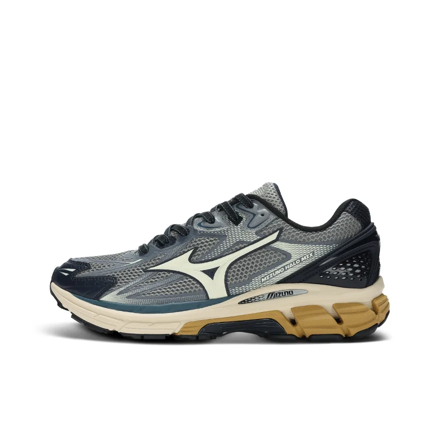Mizuno Halo Mix Running Shoes Unisex Low Top Cool Gray/Dark Blue D1GH240805
