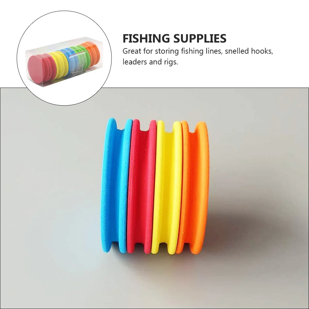 

1 set Fishing Spools Winding Board Foam Roller Fishing Line Storage Plates Metallic EVA Rigging Pin Compact Light for Hooks