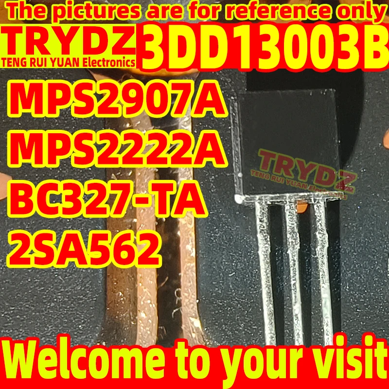 200-5pcs New 3DD13003B MPS2907A MPS2222A BC327-TA 2SA562 TO-92