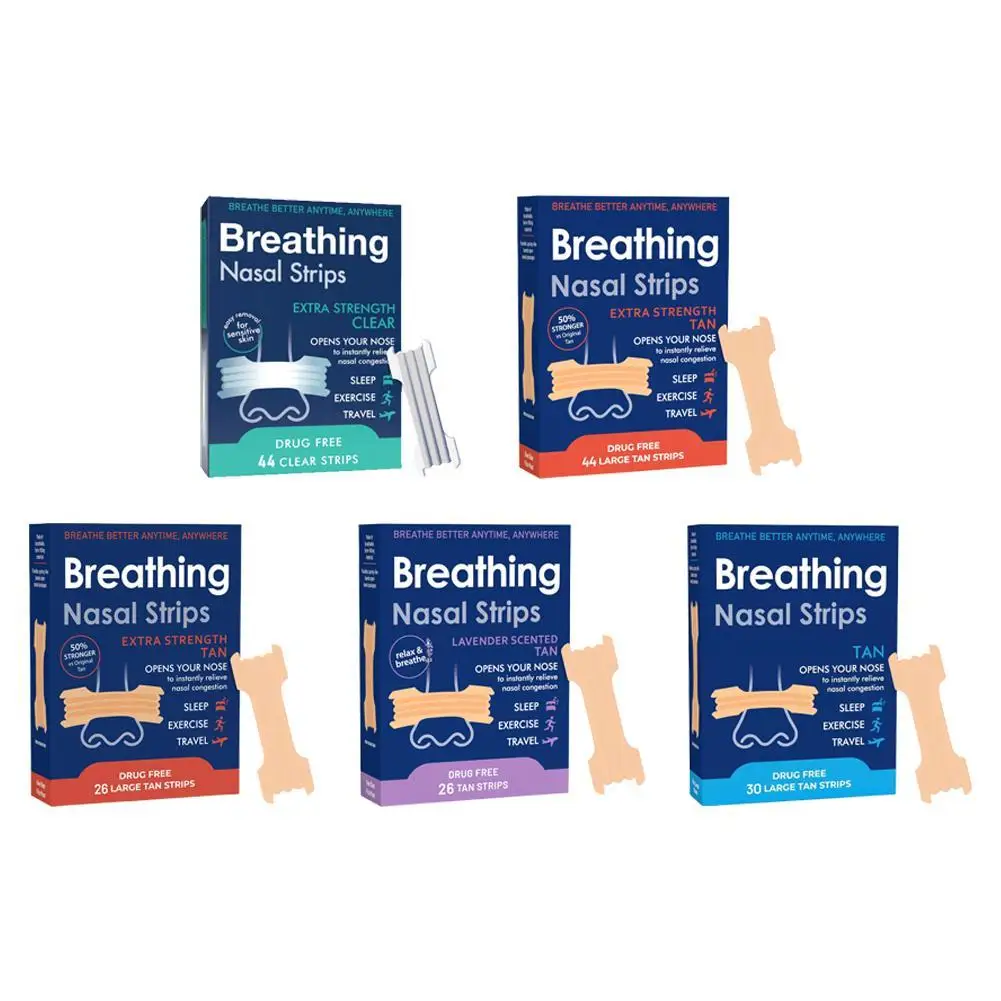 شرائط الأنف التنفس قوة إضافية الرياضة شريط الأنف أفضل النوم غير الغازية مكافحة الشخير شرائط التنفس شرائط الأنف 2026