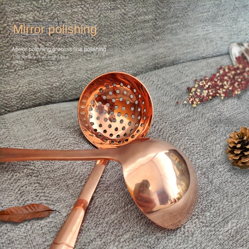 

Copperspoon, leakypoon, thickenedspoon, hot pospoon, vegetablpoon, Congeespoon, gold-plated 304 stainless steelspoon