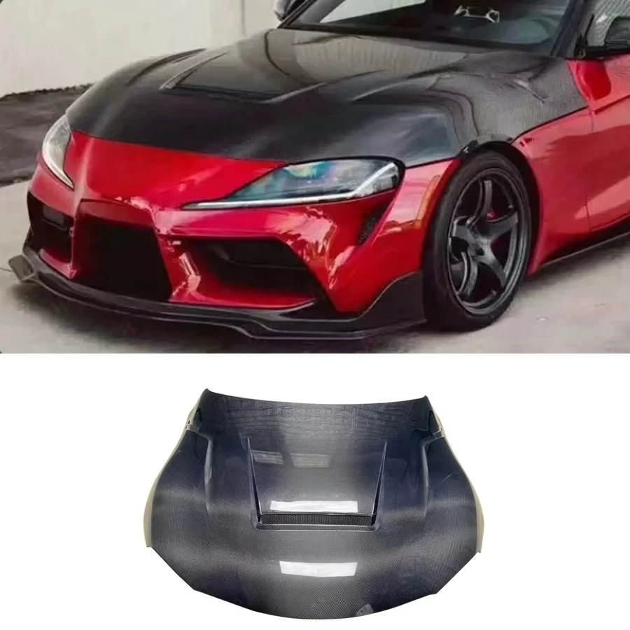 

AG Style Used Carbon Fiber Front Hood for 2019-2022 for for Supra A90 A91 Front Bumper Engine Hood Bonnet Cover Body Kit