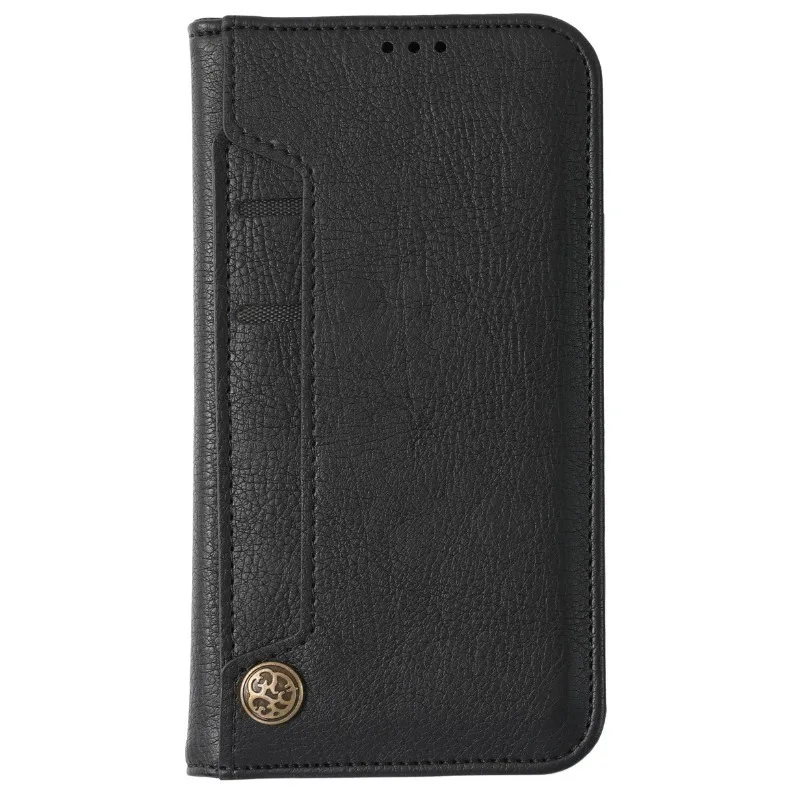 For IPhone15pro Max/15Plus Leather Phone Case for Apple Wallet Simple Flip Phone Case with Card Slots