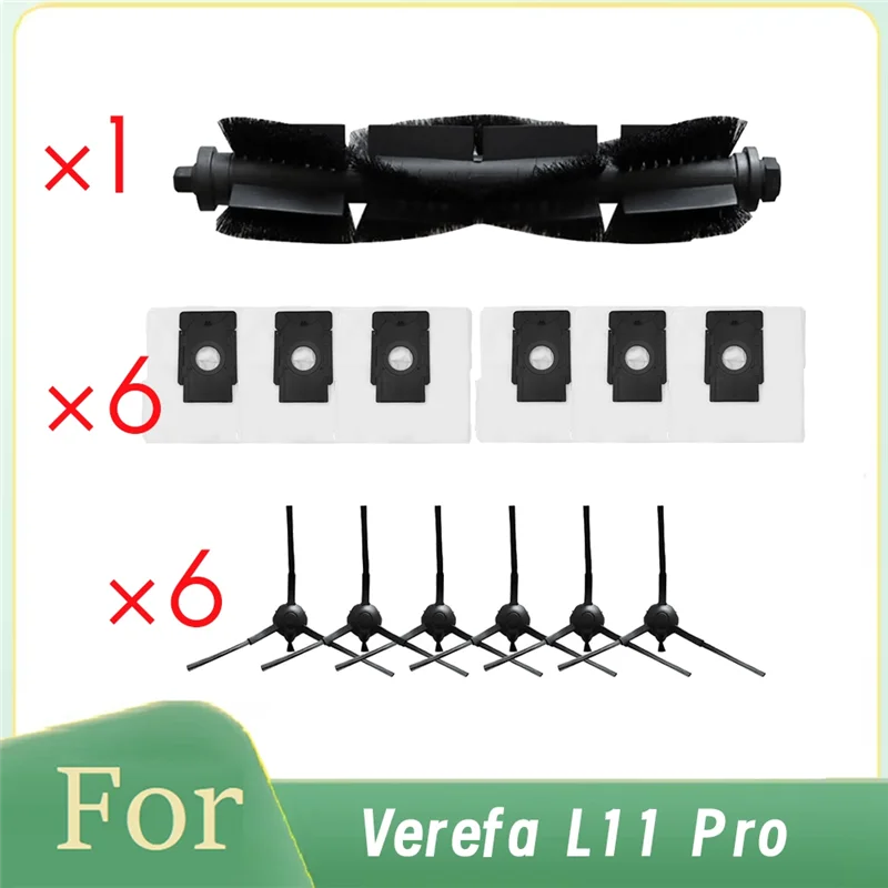 

A15Q-13 PCS For Verefa L11 Pro Sweeping Machine Accessories Main Side Brush Dust Bags Essential Vacuum Accessories