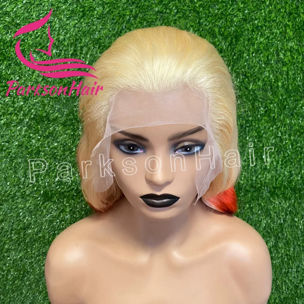 Ginger Orange Glueless Wig 13X6 HD Highlight Lace Front Wig Wave Curly Hair 13X4 Blonde Gradient Orange Lace Front Wig Women image 3