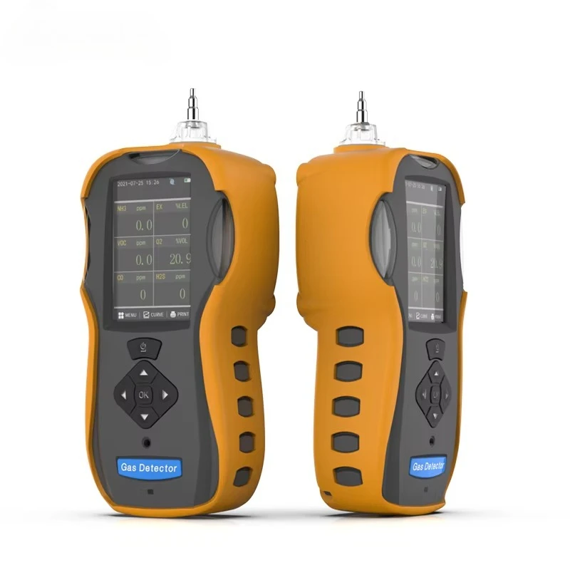 Safewill Wholesale Portable 6 In1 Gas Analyzer CH4 CO H2S O2 VOC NH3 Multi Alarm Detector for Industrial or Air Quality Monitor