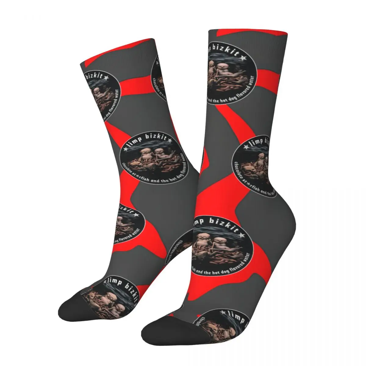 Crazy compression Limited Edition Sock for Men Vintage Limp Bizkit Seamless Pattern Crew Sock Casual