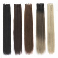 90cm Straight Hair Bundles 36 inches Synthetic Straight Hair Extensions 1B #4 High Temperature Fake Hair  Fast Shipping