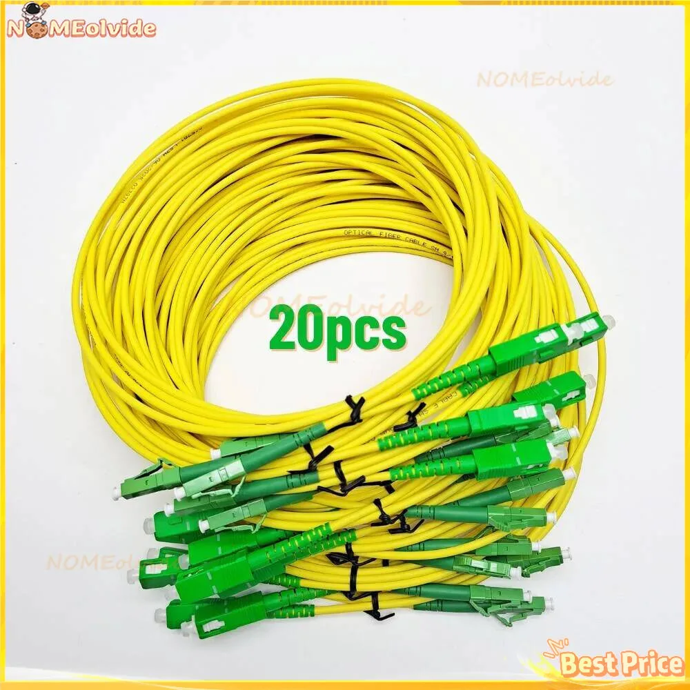 

20 шт./пакет LC/APC-SC/APC симплексный оптоволоконный патч-корд SC-LC одномодовый 9/125 SM FTTH оптический соединительный кабель
