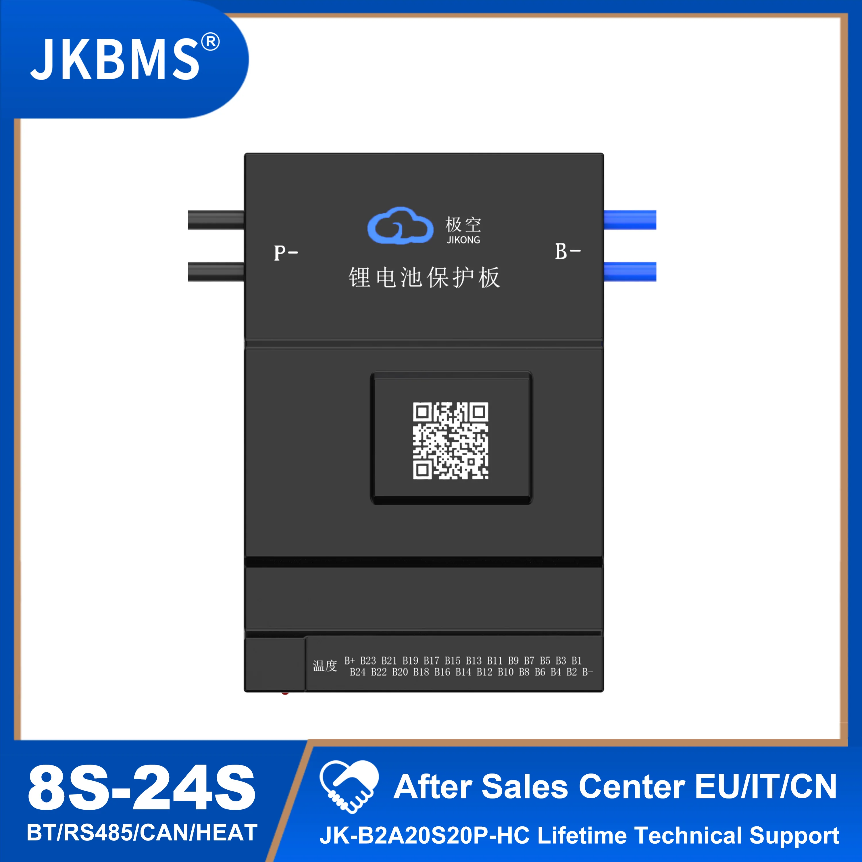 JKBMS SMART BMS 2A BALANCE CURRENT BMS 200A BT 36V 48V 60V Li-Ion LTO 18650 Battery Lifepo4 Battery Storage Bluetooth Bms