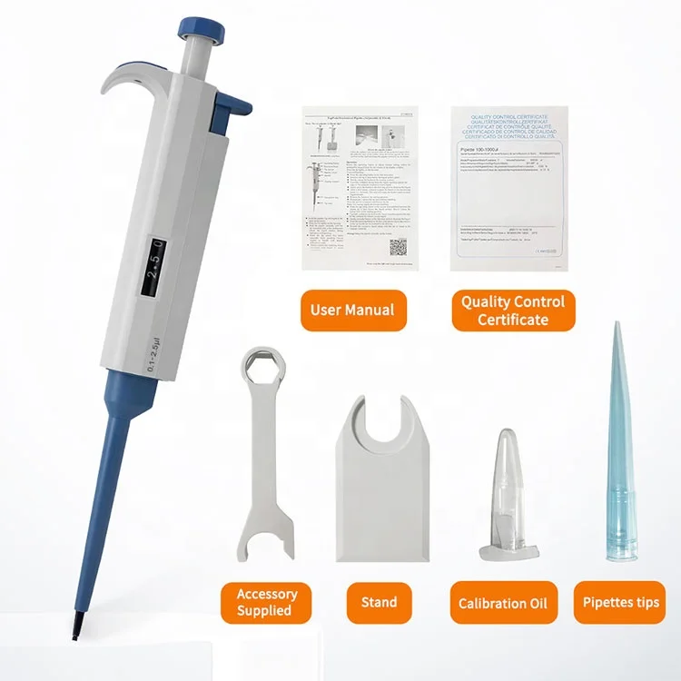 0.1 To 10ml Autoclavable 50 Ultransfer Single Channel Electronic Pipette Micropipette