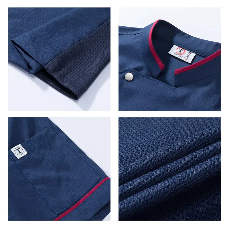 Pizzabkok Uniform Man Keukenjas Zomer Ademend En Comfortabel Kookjack Restaurant Kookuniform Bakkerij Overalls