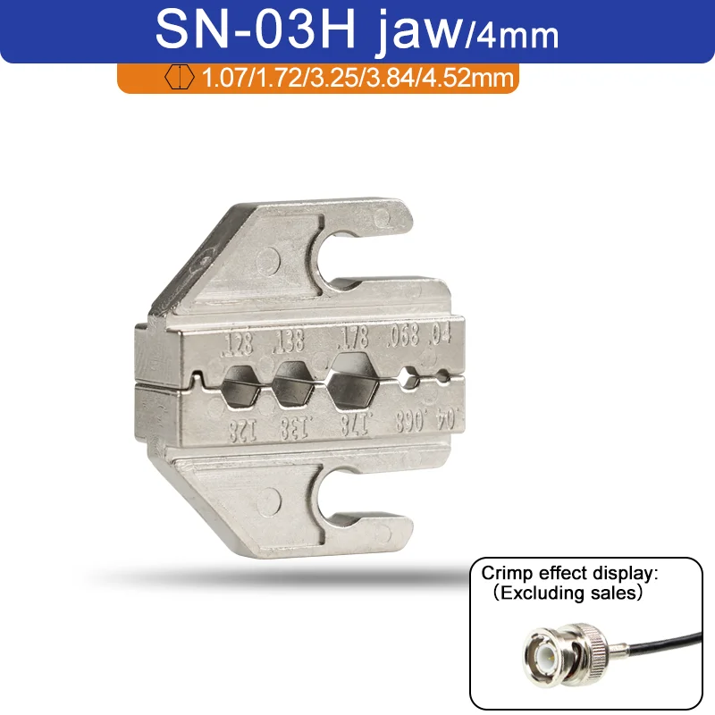 1 stks SN Krimptang Kaak (Breedte 4 mm/Tang 190 mm) Poederlegering Voor TAB 2.8 4.8 6.3 XH2.54 Plug Isolatie Buis Terminal Gereedschap