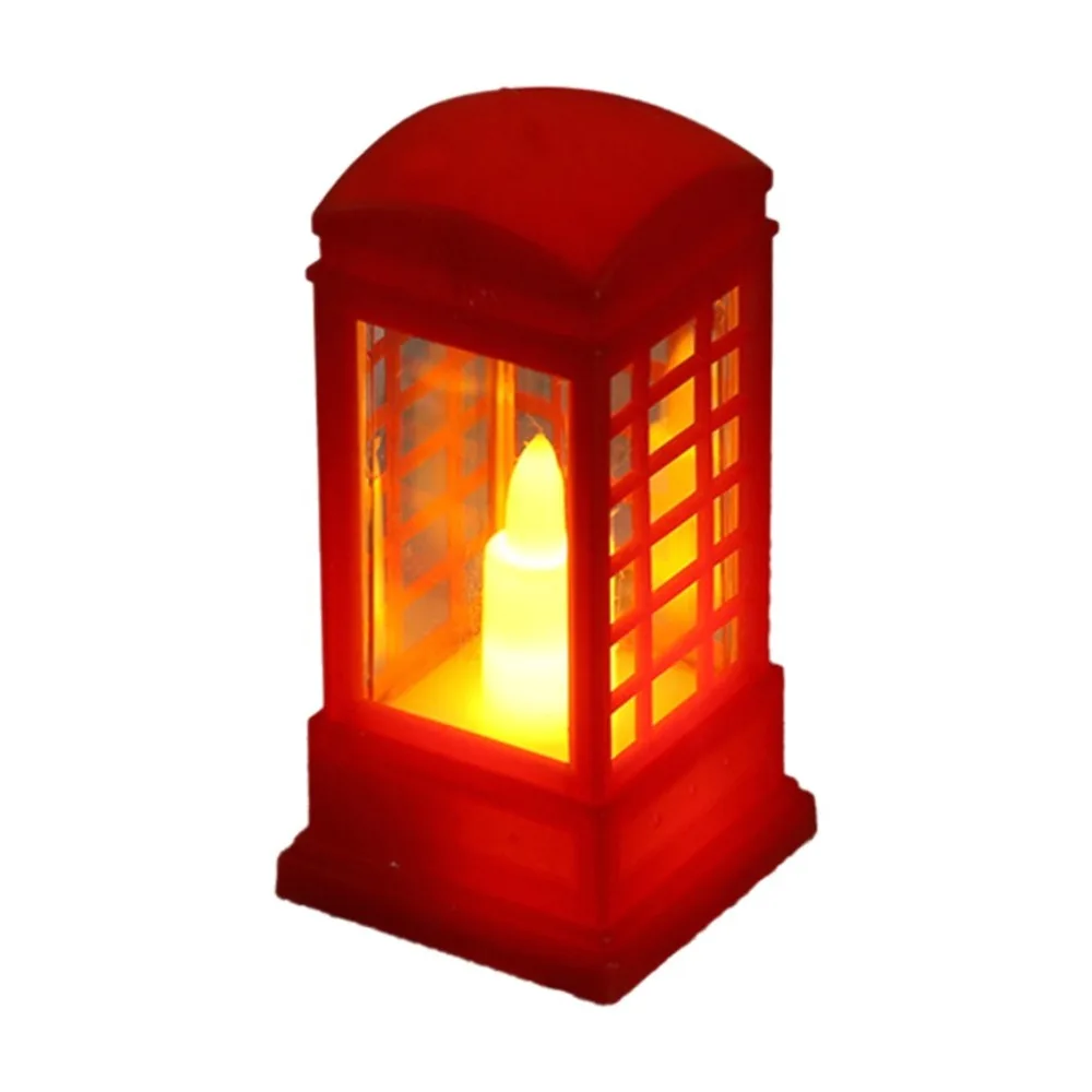 Retro LED Candle Light Creative Flameless Halloween Decor Light Battery-Operated Smokeless Mini Christmas Ornaments