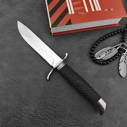 Russian Ussr Finka NKVD Portable Fixed Knife 440C Blade Nylon Fiber Handle Outdoor Survival Hunting Knives Tactical Sharp Tool