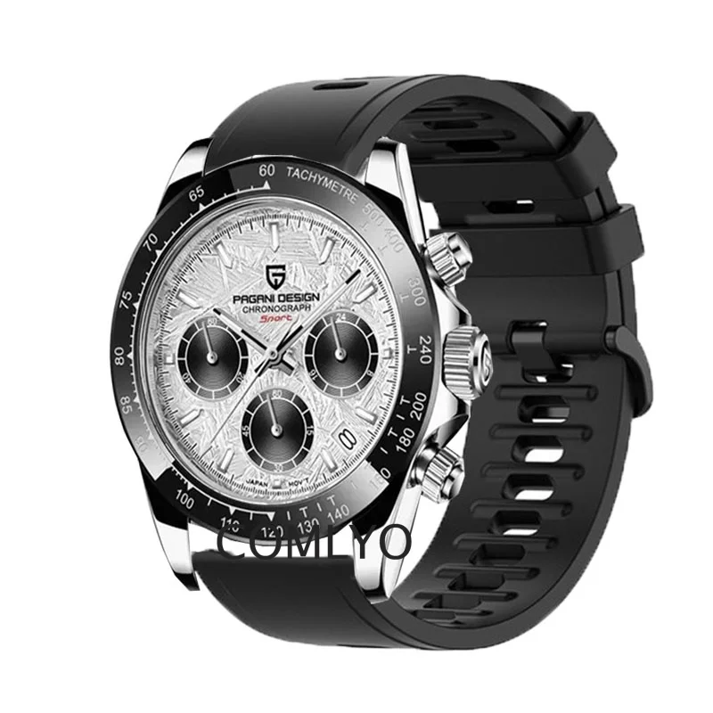 PAGANI DESIGN-Pulseira de silicone para homens e mulheres, pulseira macia, pulseira, filme protetor de tela, relógio inteligente, PD-1644