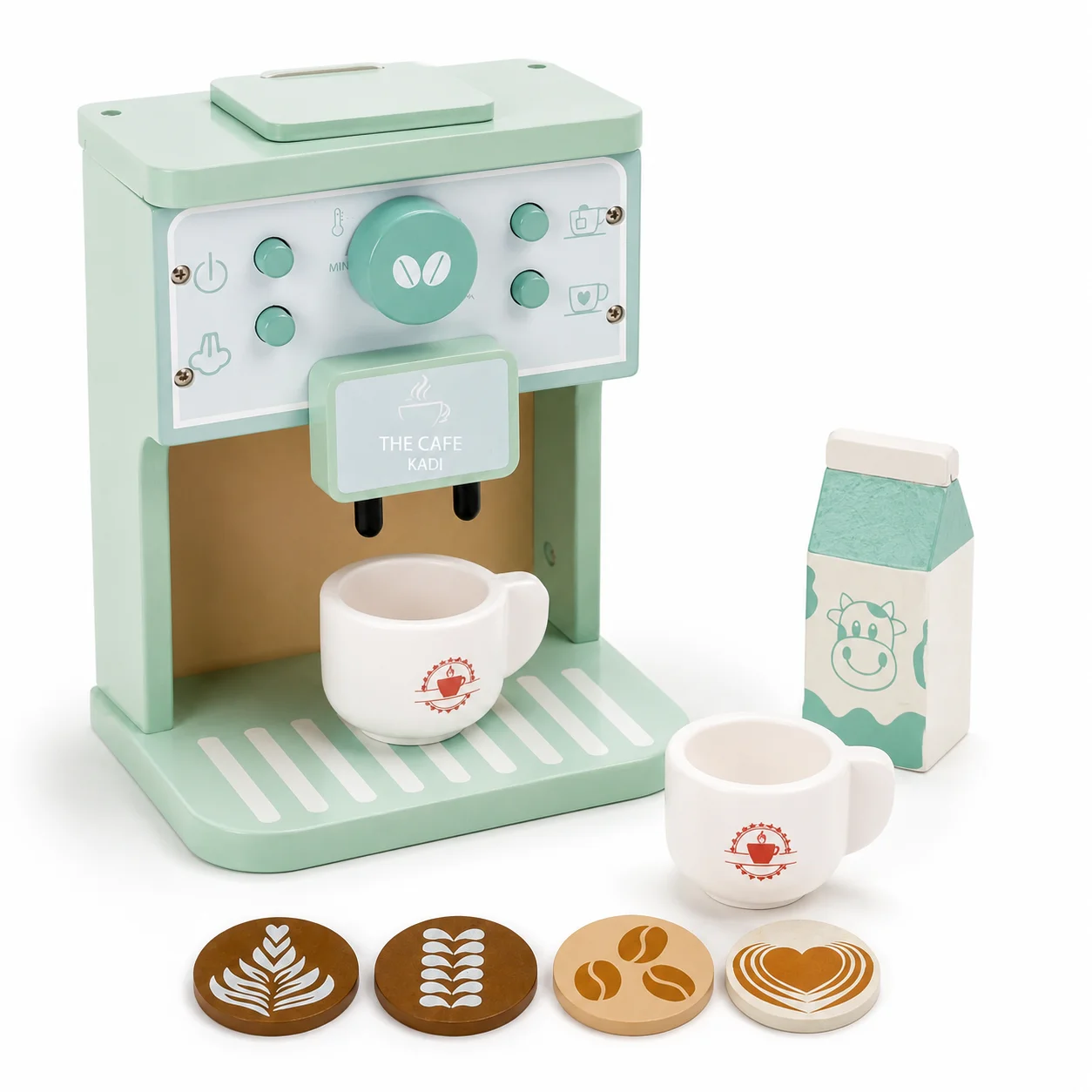

Montessori Wooden Coffee Maker Toy Kids Pretend Play Kitchen Espresso Machine Toddler Barista Accessories Girls Gift 3+