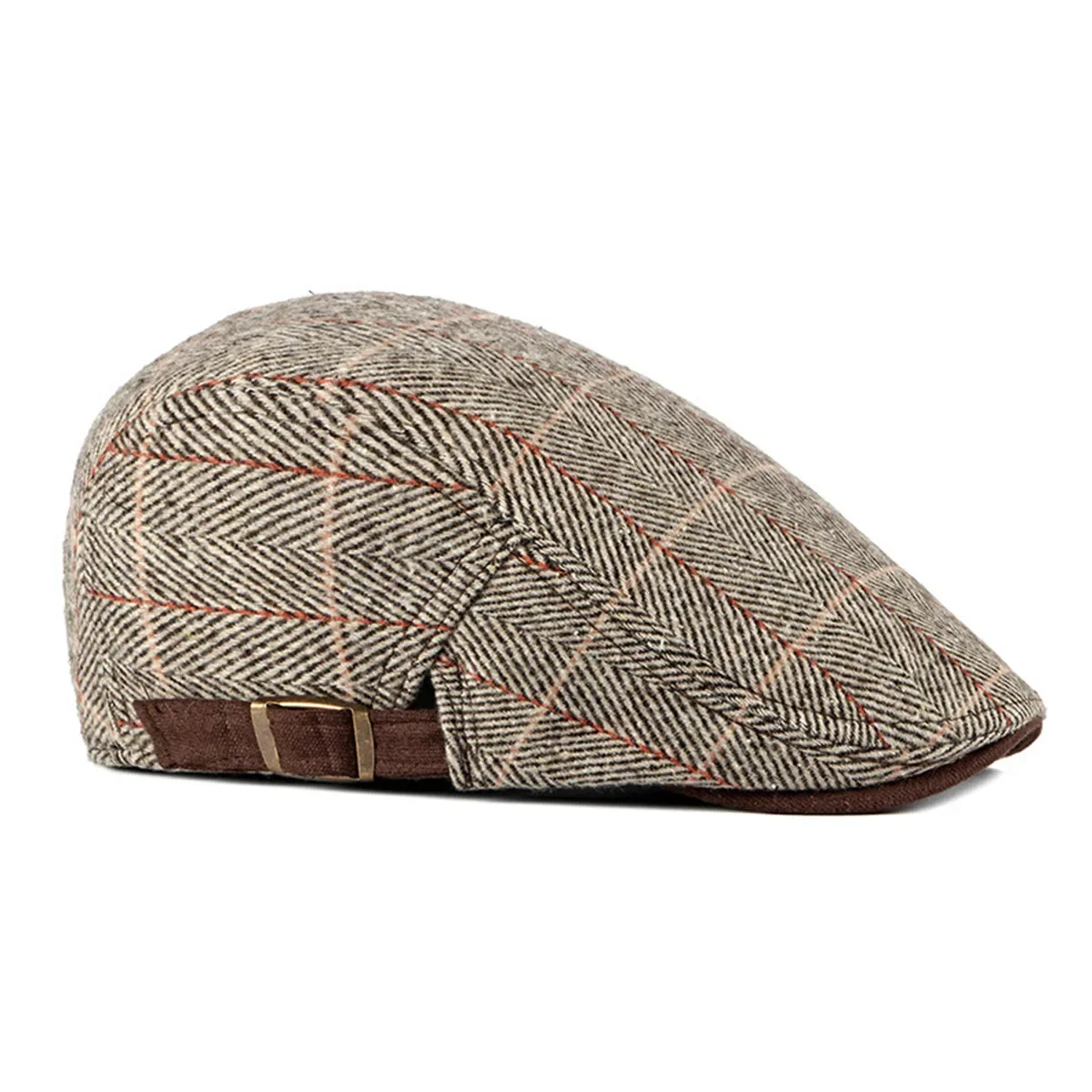 Men Lattice Newsboy Caps British Painters Hats Spring and Summer Adjustable Flat Cap Hip Hop Berets