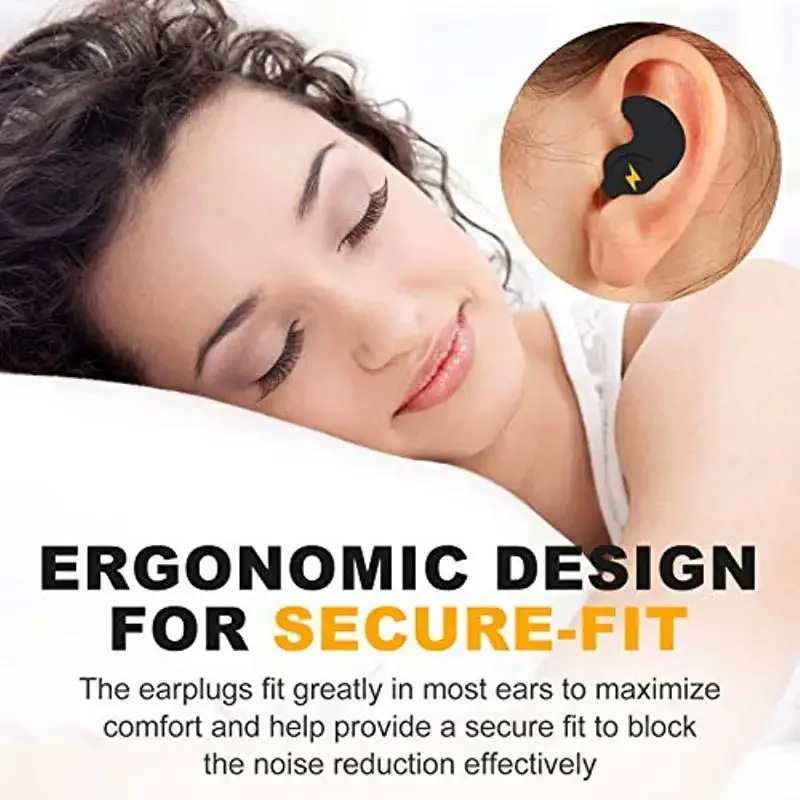 Muffler Earplugs, Reusable Flexible Silicone Hearing Protection for Sleep and All Loud Activities