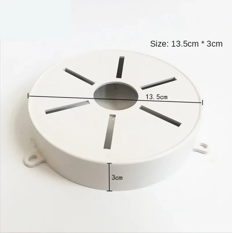 ANPWOO Monitoring Hemisphere Ceiling Bracket Hoisting Hemisphere Camera Bracket Base Plastic Dome Adapter Plate Hidden Wire Box