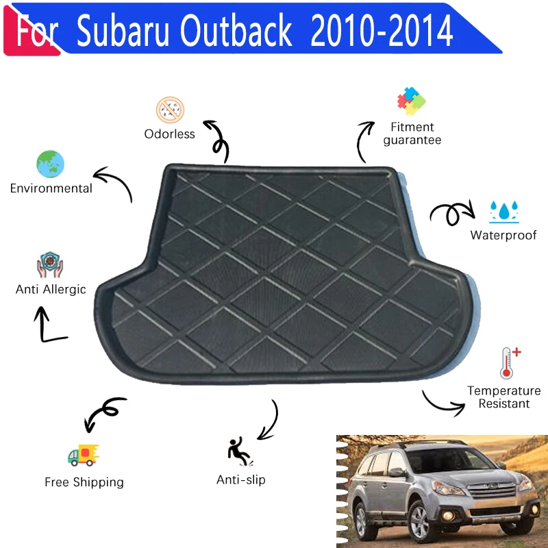 Car Trunk Mat for Subaru Outback Accessories 2010~2014 Car Rear Boot Cargo Liner Trunk Floor Carpet Mat Accessories EVA Material