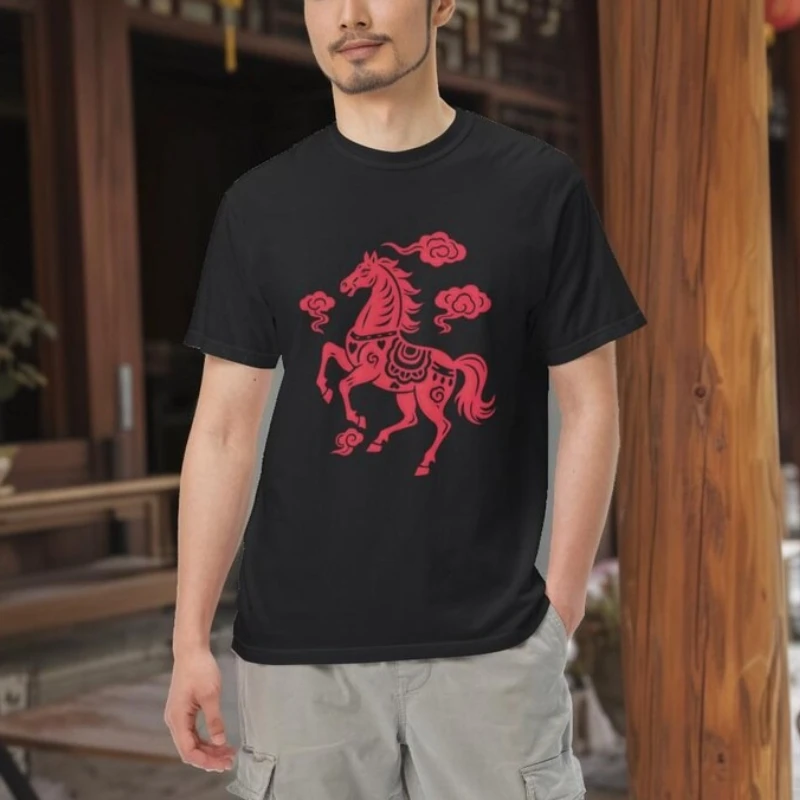 Of The Chinese Zodiac Horse Adult Tee Lunar New Year Unisex Shirt Asian Art Lucky Gift Trending Streetwear Graphic Tshirts
