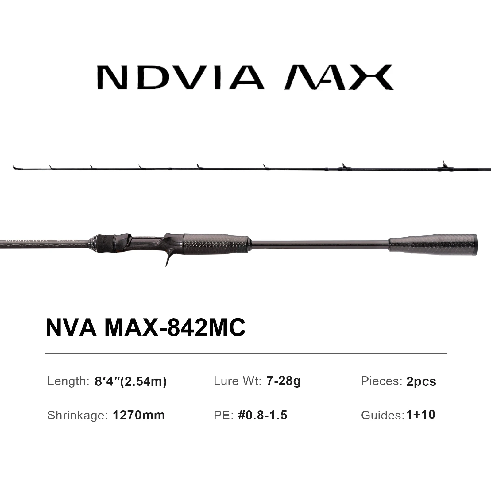 ロッド NDVIA MAX 862ML PURELURE NDVIA MAX Spinning Fishing Rod 8FT Fast Action