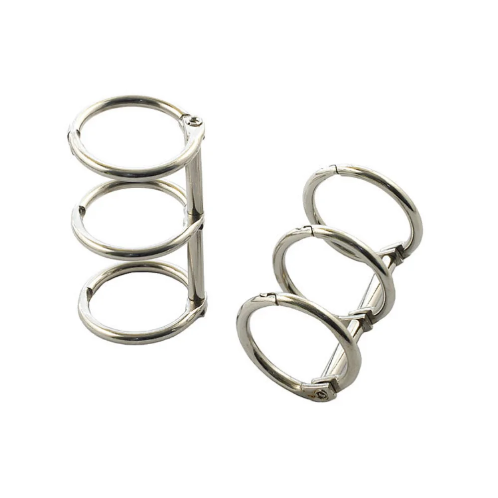 6pcs Metal 3 Rings Binder Notebook Hinged Rings Album Spiral Binder Rings Loose Leaf Circle Binding Clip Scrapbook Accessories