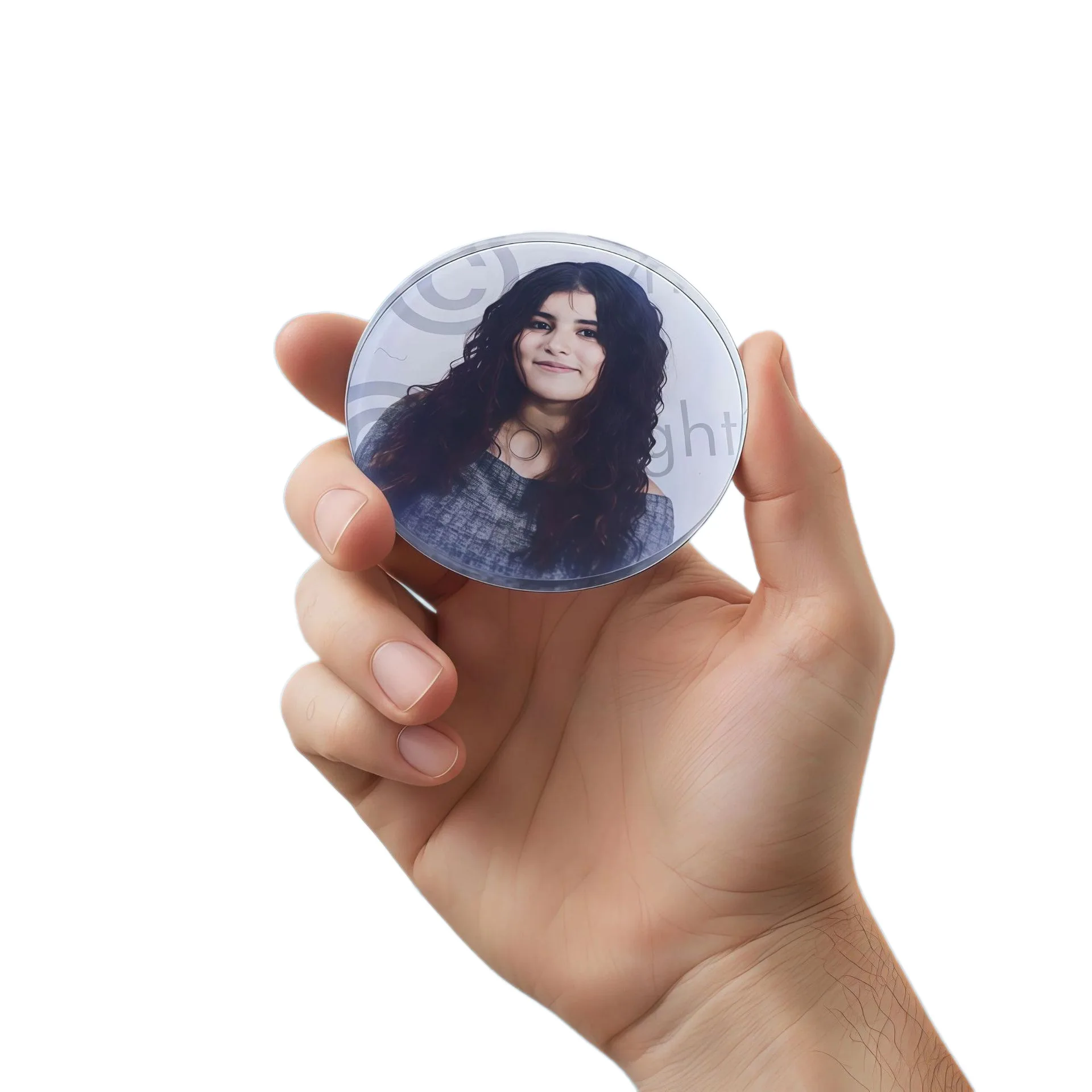 20 Sets  50x50x4mm Sublimation Acrylic Spin Badge Blanks As Stress Relief Toy For School/Office Use Diy Crafts