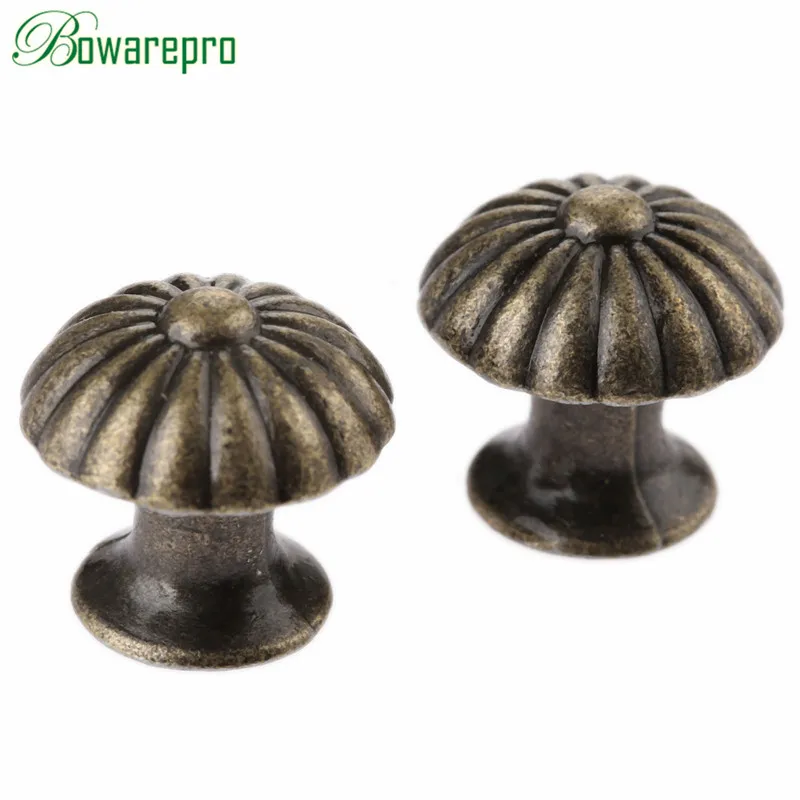 2Pcs Furniture Mini Handles Round Cupboard Handle Antique Bronze Decorative Small Jewelry Box Drawer Cabinet Pulls Knob 18*17mm