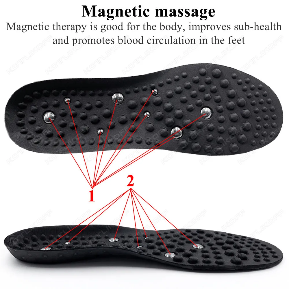 New Foot Massage Therapy Insoles For Shoes Men Women Non-slip Soft Relief Feet Health Care Enhanced Body Detox Insert Shoes Pads