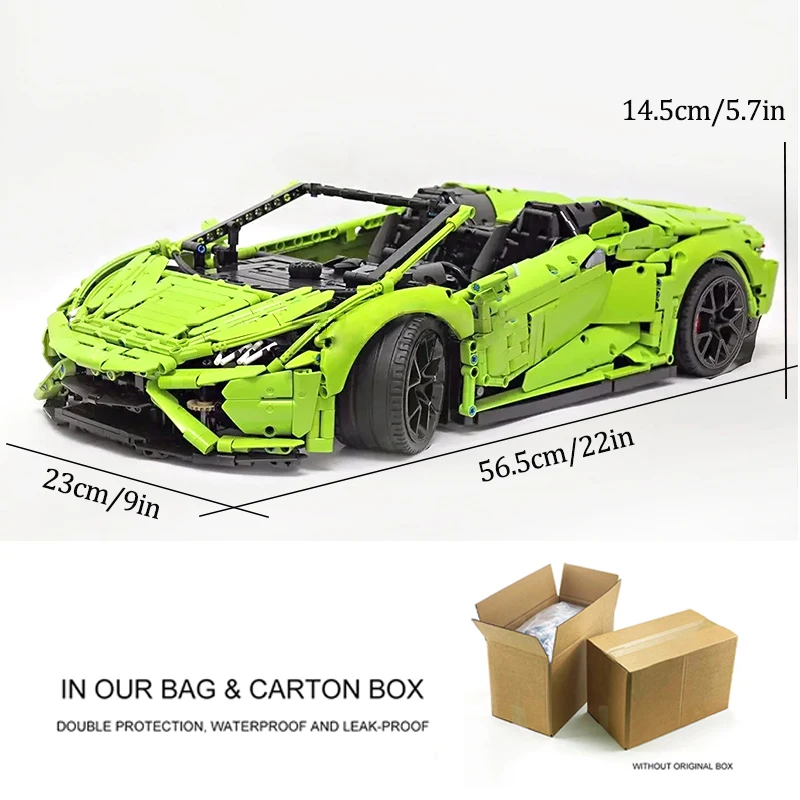 MOC técnico 72491, coche súper deportivo coleccionable, modelo de vehículo personalizado, bloques de construcción de ladrillo, juguete DIY, montaje, regalo de Navidad para niños