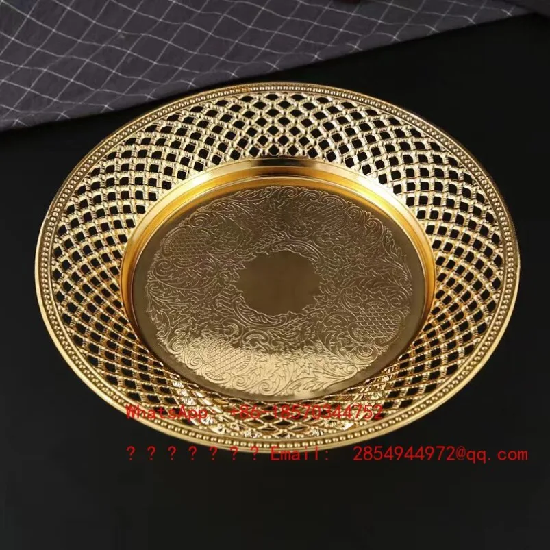 Small Fruit Plate, Banquet Plate, European-style Household Wedding Decoration Tray, Pastry Snack Plate, Electric Decoration