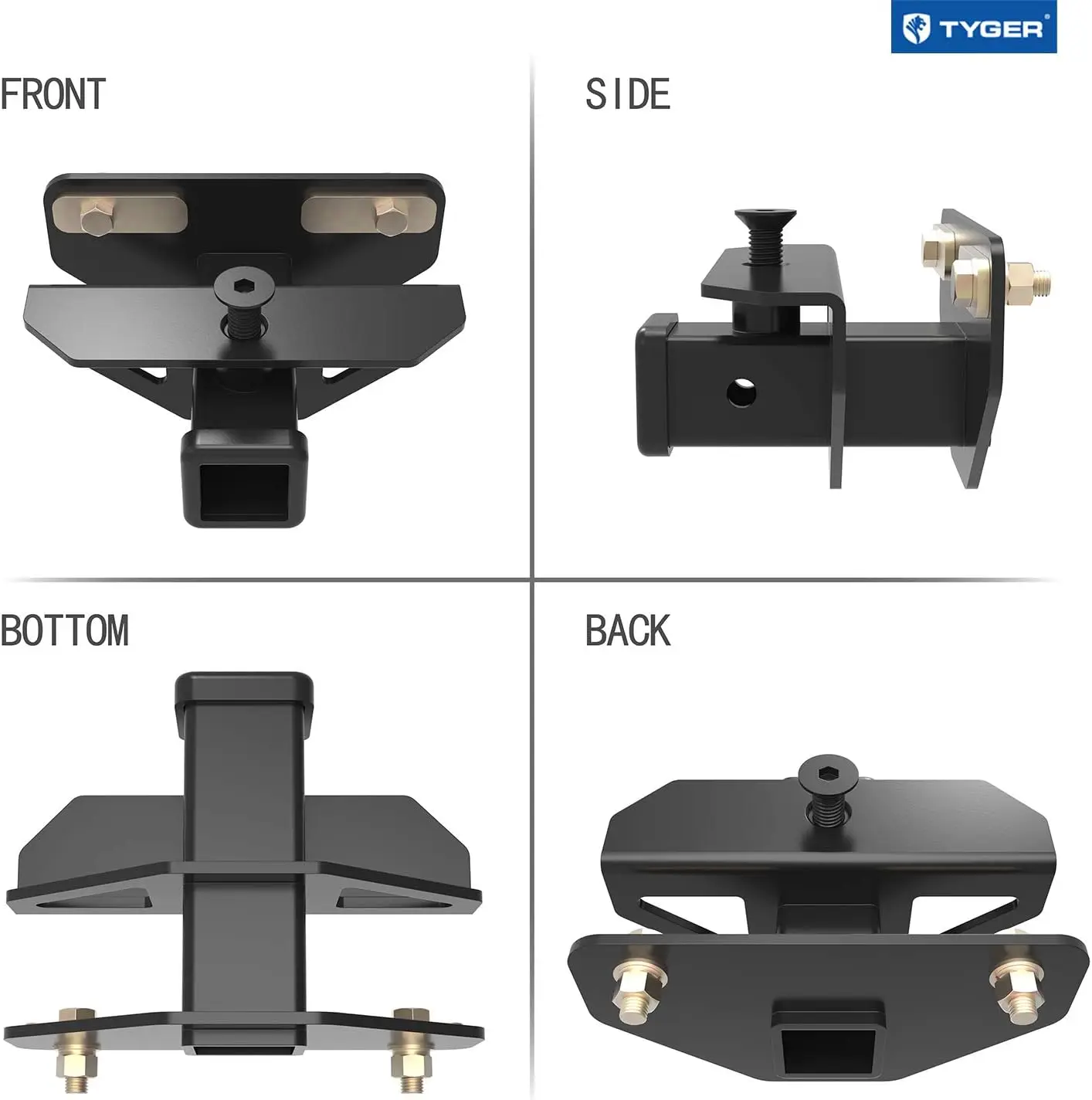 طقم وصلة مقطورة من الفئة 3 TG-HC3D002B لسيارة دودج رام 1500 2003-2018، 2019-2025 كلاسيكي، أسود #4