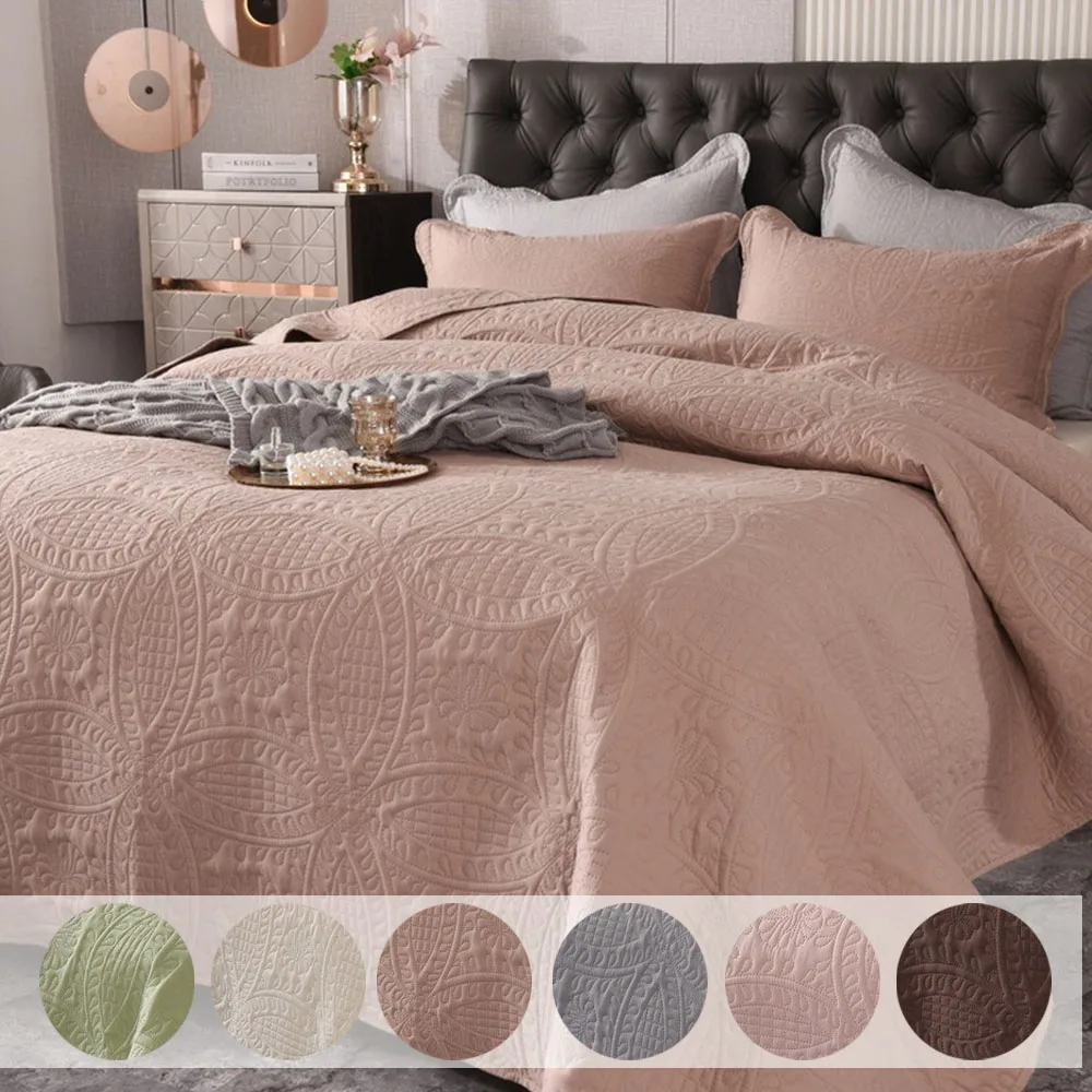 

Ultrasonic Embossed Design1/3PCS Washed Cotton Bed Cover,Machine Washable Bed Cover,colchas Matrimonial /comforter Bedding Sets