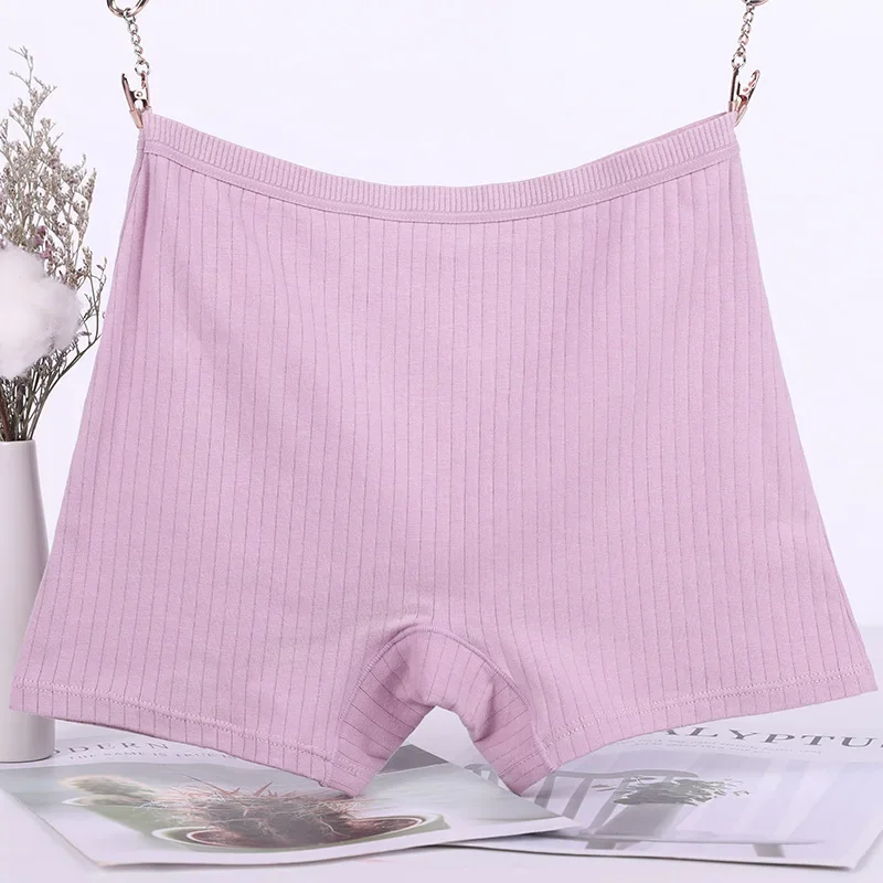 

High-Rise Plus Size Boyshorts Women's Underwear Lingerie Breathable Solid Cotton Panties XL-6XL Intimates underwear for women