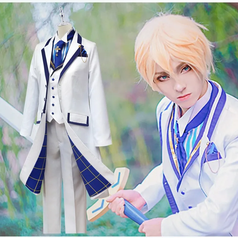 Новый Fate Grand Orde FGO Saber King Arthur Косплей Костюм Парик Пендрагон Рыцарь Неба Серебристый Белый Униформа Роза Косплей 2025