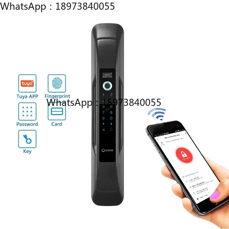 Orbita P8030 aplicación contraseña cerradura de huella digital apartamento Hotel hogar Wifi cerradura de puerta inteligente Digital con LCD que muestra el grito