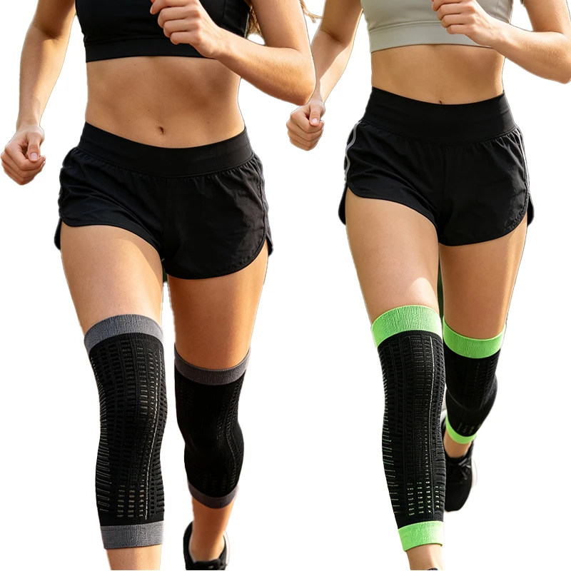 2 Pairs--Compression Calf Sleeves，Solid Striped Pattern，Perfect for all outdoor cycling activities