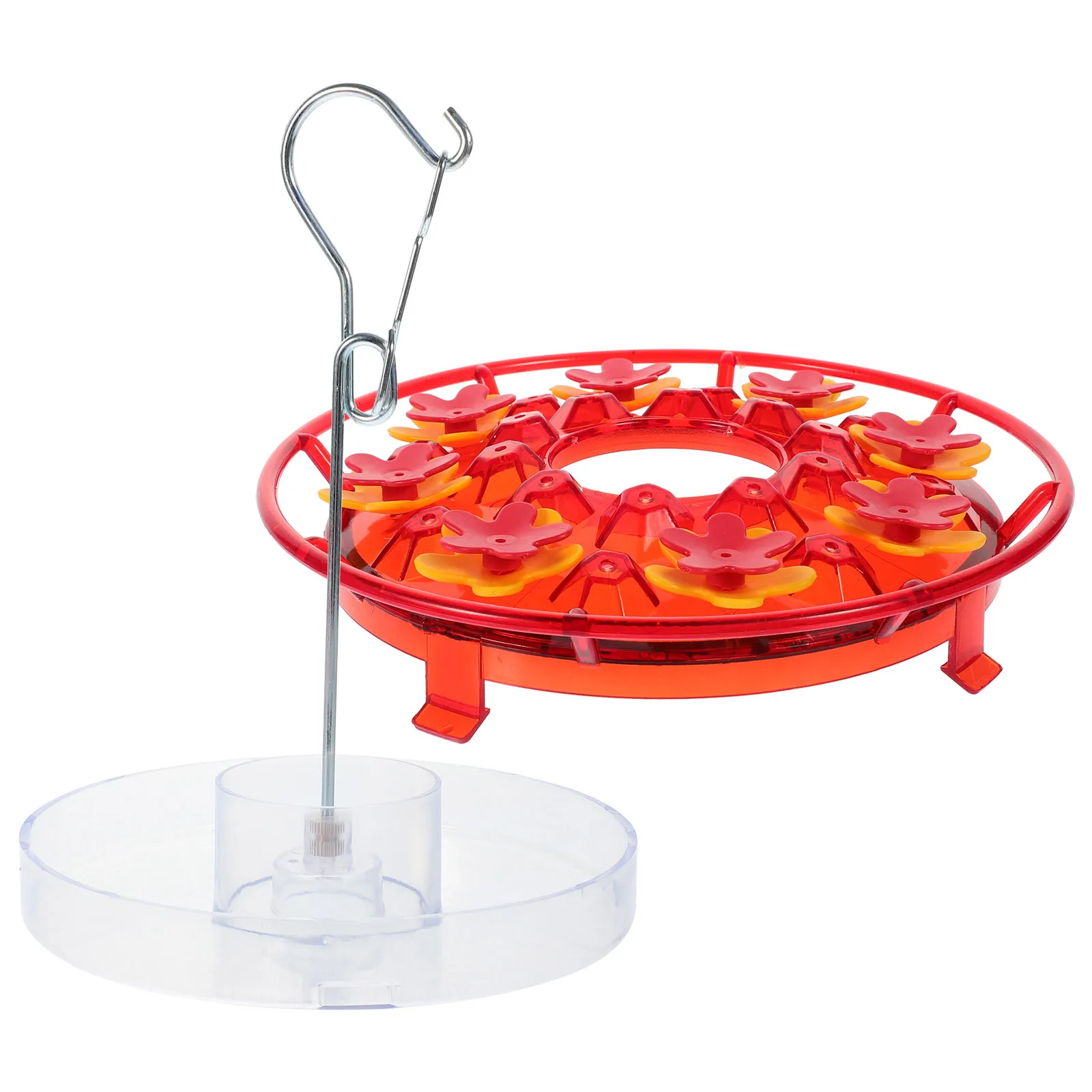 

Outdoor Hanging Circular Flower Bird Feeder Sturdy Plastic Iron Easy to Refill Clean for Garden Balcony Trees Bird Feeder