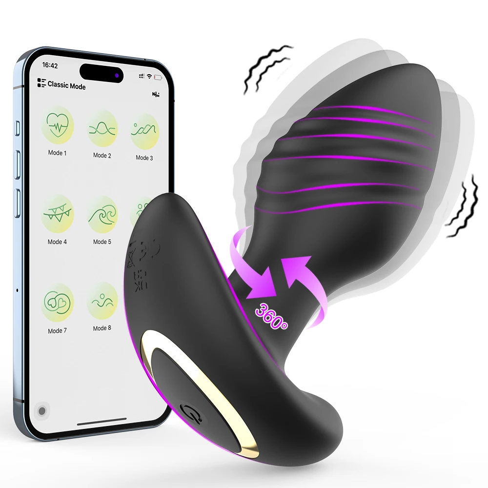 Bluetooth APP Control Plug anale vibratore Butt Plug per uomini Gay maschio massaggiatore prostatico masturbatore merci per adulti giocattoli del