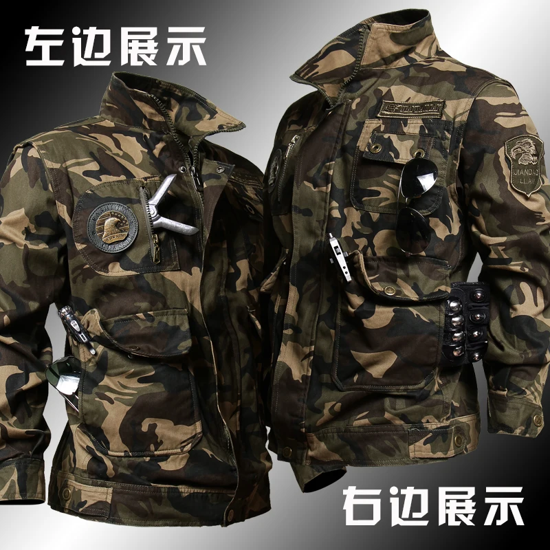 Battlefield camouflage suit set, work clothes, hunting clothes