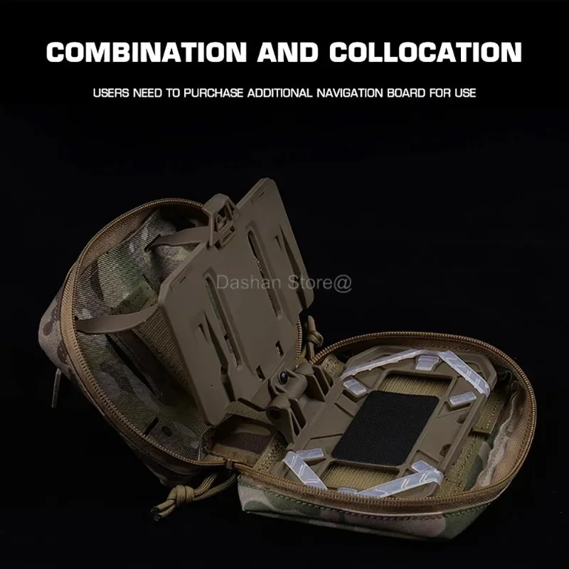 Tactical Folding Navigation Board Pouch Chest Bag Mobile Phone Holder Map Bag MOLLE Small Bag Hunting Plate Carrier Equipment