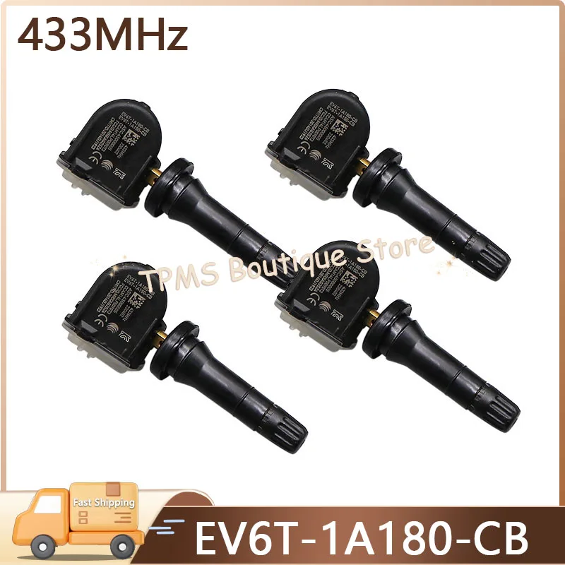 

4pcs 433MHz EV6T-1A180-CB Car Tire Sensors System TPMS For Ford Tourneo Connect F-150 Fiesta Van Focus III Kuga II B-MAX