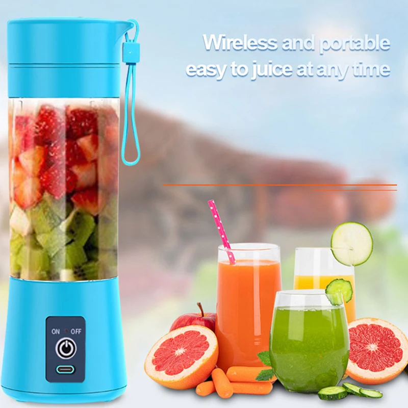 Blender Lemon Portable Electric Juicer USB Rechargeable Fresh Fruit Juice Frozen Kitchen Maker Squeezer Blades Mixer